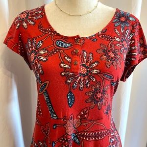 Floral Red Maxi Dress